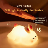 Cute Rabbit Silicone Lamp Soft Touch Night Light more then 5 light changing colours ''Full Big Size''