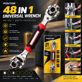 48-In-1 Universal Multi-Function Wrench 360° Rotary Adjustable Spanner for Nuts & Bolts