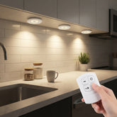 LED Puck Lights with Remote Control Set of 3