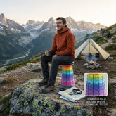 Portable Folding Rainbow Stool with Carry Strap
